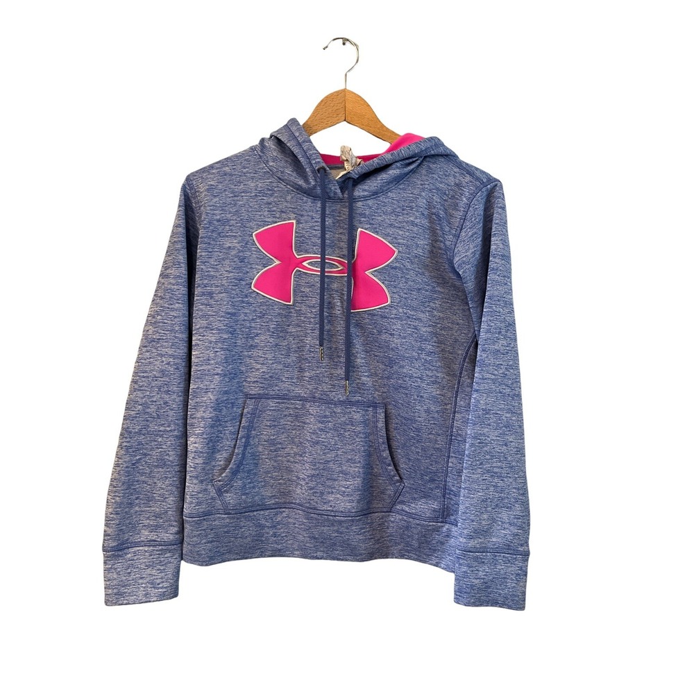 Womens UNDER ARMOUR COLDGEAR STORM athletic hoodie hooded‎ sweatshirt Small Blue